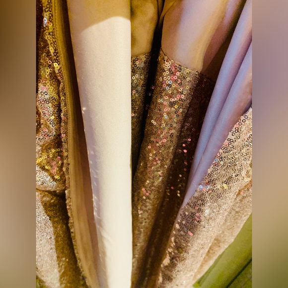 Women’s Plus size Rose Gold Sequin long dress - Picture 12 of 13